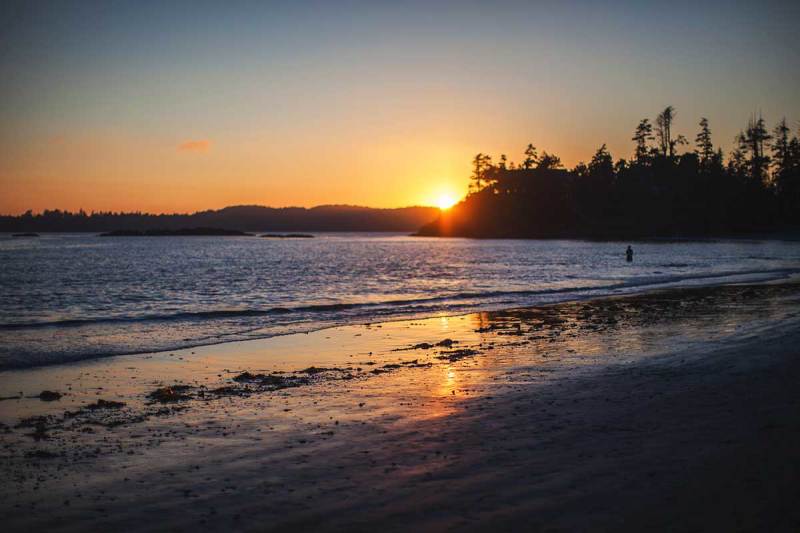 Watch the fading light of Pacific Coast sunsets from Tofino